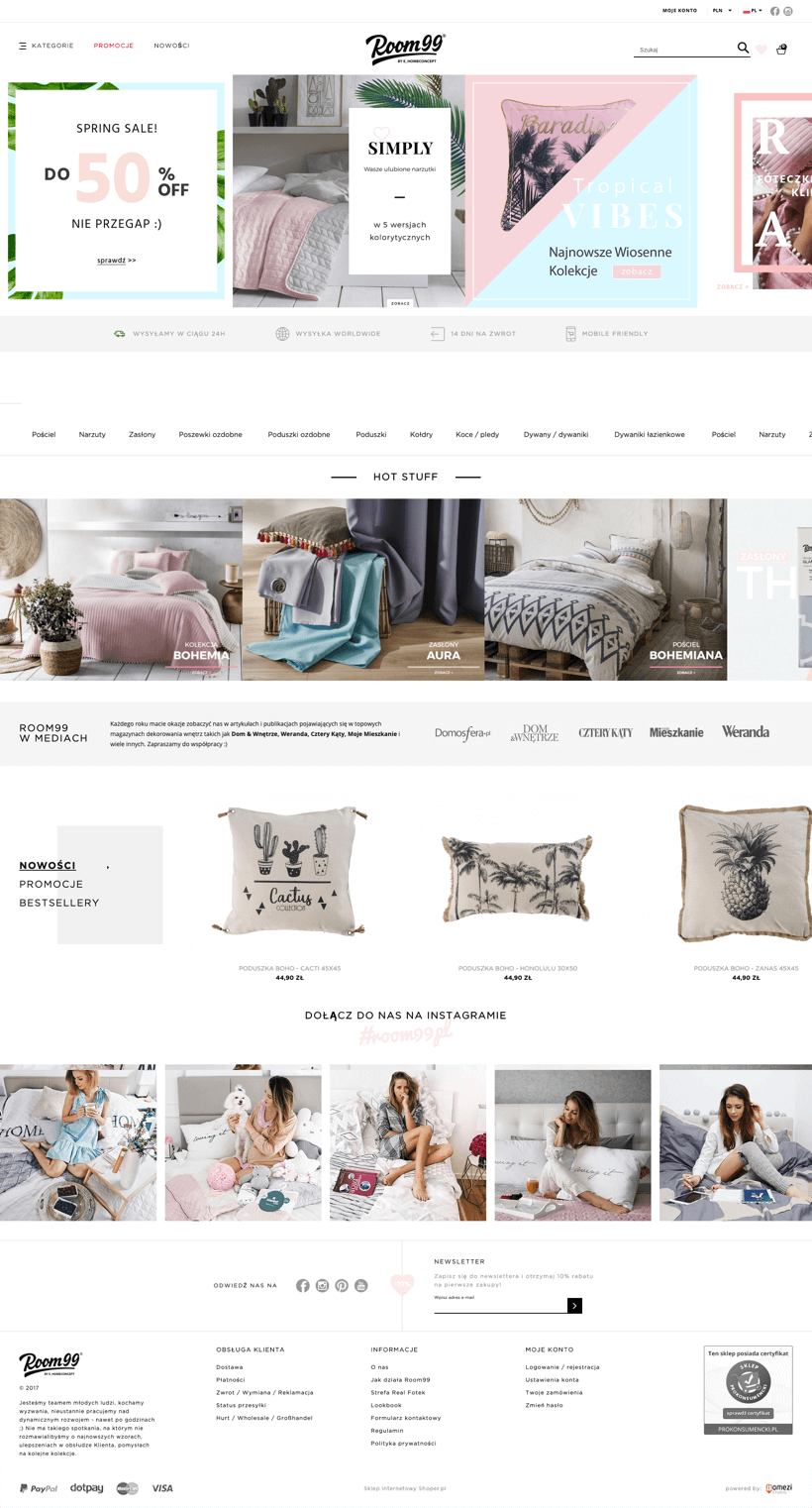 Sklep z wyposażeniem wnętrz